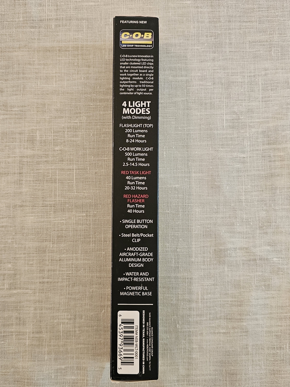 Nebo Tools Big Larry 2 Work Light & Flashlight Magnetic Black NE6737 Brand New - Picture 3 of 5